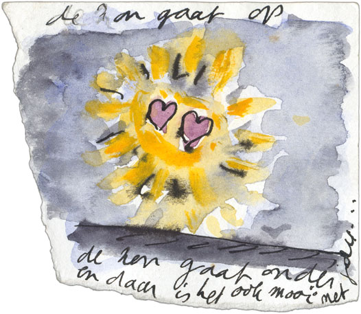 Hearts at Sunset and Sunrise